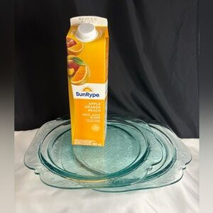 2-depression glass, side salad plates